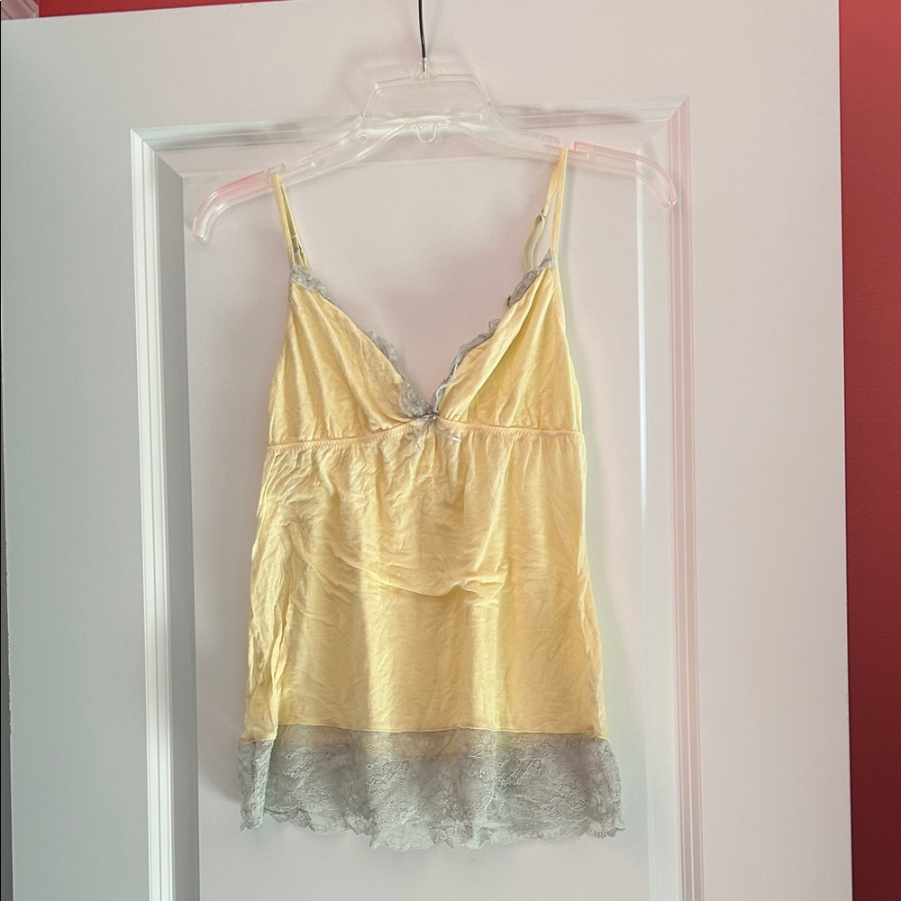Victoria’s Secret Yellow Lace Trim Cami Top